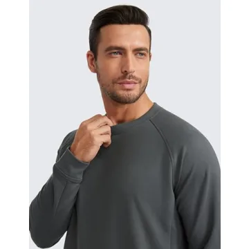 CRZ YOGA Mens Lightweight French Terry Sweatshirt