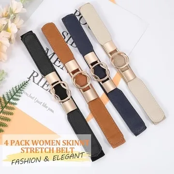 WERFORU Skinny Waist Belt Set of 4 for Fashion Lovers