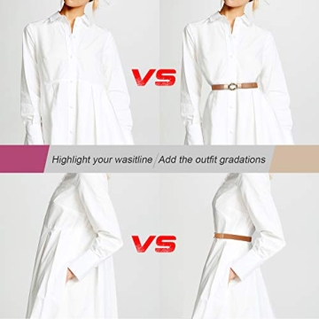 WERFORU Skinny Waist Belt Set of 4 for Fashion Lovers