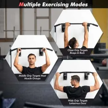 Goplus Pull up Bar Chin up Station Wall Mounted Home Gym Exercise Workout Equipment (Single Piece)