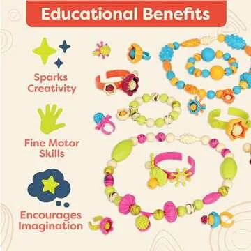 Pop-Arty Jewelry Kit for Kids - 500 Pcs Creative Set