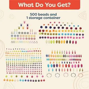 Pop-Arty Jewelry Kit for Kids - 500 Pcs Creative Set