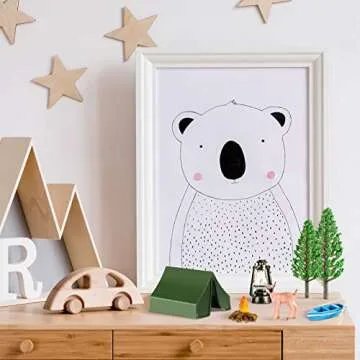 Yookeer 11 Pcs Camping Cake Topper Fireside Camp Decor Set Fireside Camp Christmas Cake Topper Camping Themed Cake Topper Cake Decoration for Forest Theme Birthday Party Supplies(Fresh Style)