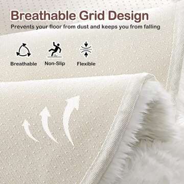 Chloelov Fluffy Faux Fur Area Rug - Cozy & Stylish Home Decor