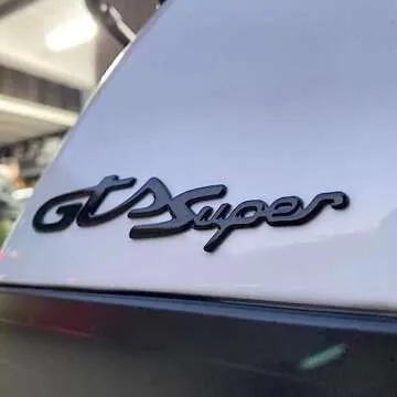 CONGCASE Motorcycle Accessories Fairing 3D Decal Sticker Logo Compatible with Vespa GTS Super GTS 250 300 2013-2021 (Color : Black)