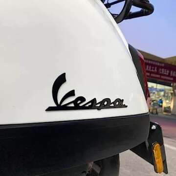 CONGCASE Motorcycle Accessories Fairing 3D Decal Sticker Logo Compatible with Vespa GTS Super GTS 250 300 2013-2021 (Color : Black)
