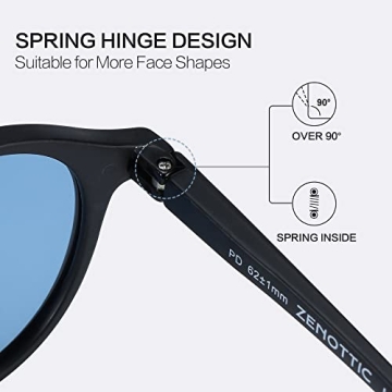 Stylish ZENOTTIC Polarized Round Sunglasses for Everyone