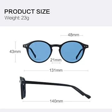 Stylish ZENOTTIC Polarized Round Sunglasses for Everyone