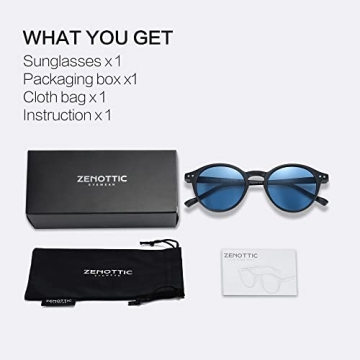 Stylish ZENOTTIC Polarized Round Sunglasses for Everyone