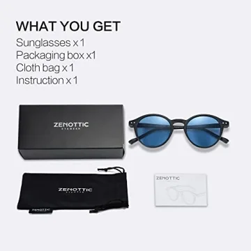 Stylish ZENOTTIC Polarized Round Sunglasses for Everyone