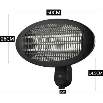 DONYER POWER 1500W Electric Patio Heater – Wall Mounted