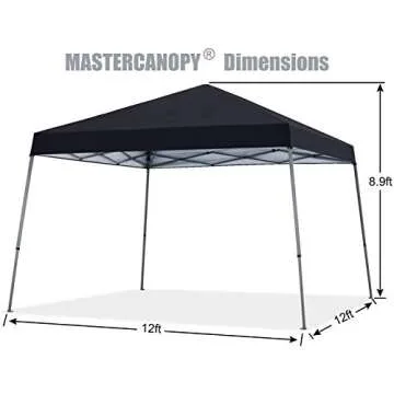 MASTERCANOPY 12x12 Pop Up Canopy Tent for Events