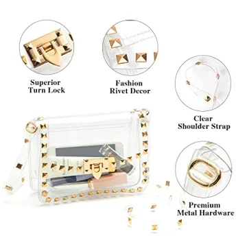 COROMAY Stylish Clear Crossbody Purse for Women