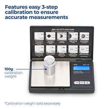 AWS-100 Digital Pocket Scale: Precision Weighing Anywhere