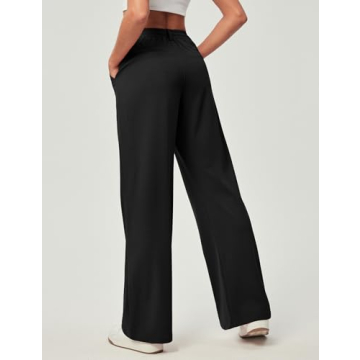 Ewedoos Wide Leg Pants Woman Stretchy Work Dress Pants Women Pull on Business Casual Slacks Trousers...