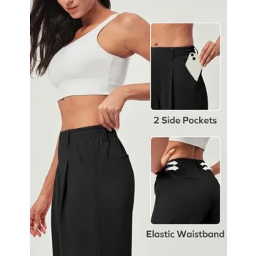 Ewedoos Chic Wide Leg Dress Pants for Women