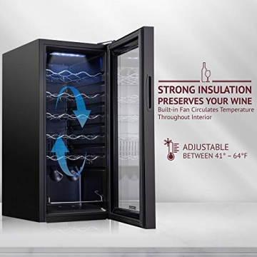 SCHMECKE 18 Bottle Wine Cooler Digital Temperature Control