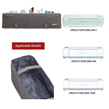 HOMEST Cricut Dust Cover with Storage Pockets in Grey