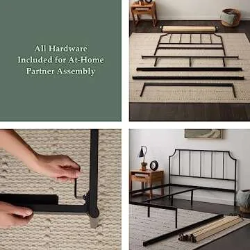 Edenbrook Sydney Black Metal Bed - No Box Spring Needed