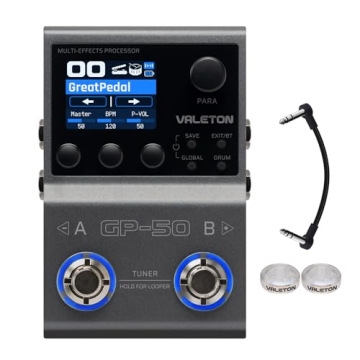 Valeton GP-50 Multi-Effects Processor | NAM & IR Loader with 100+ HD Effects, 9 Simultaneous Modules...