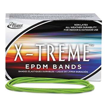 Alliance 02005 X-treme File Bands, 117B, 7 x 1/8, Lime Green, Approx. 175 Bands/1lb Box