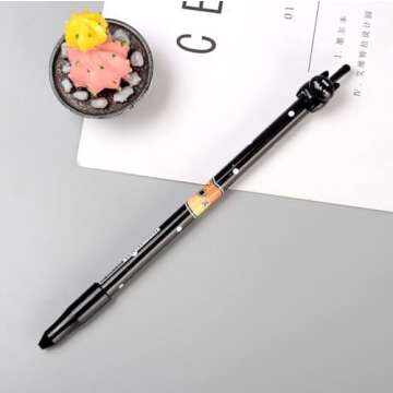 RECHENG cute cat gel pens,fun kawaii pens set,Animal black ink pens for kids office school supplies,12-Styles…