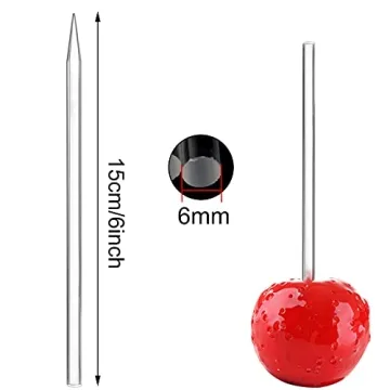 Dxhycc 20 Acrylic Candy Apple Sticks for Sweet Treats