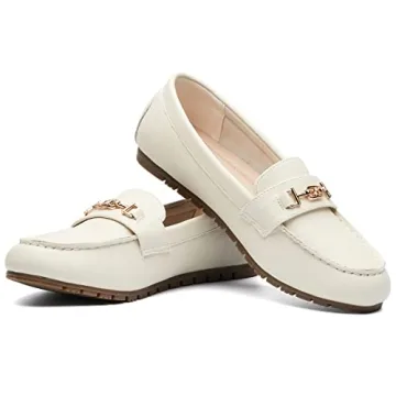 Comfort Boat Flats - DeYashopin White Slip-On Shoes