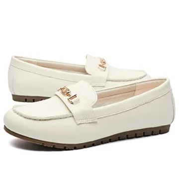 Comfort Boat Flats - DeYashopin White Slip-On Shoes