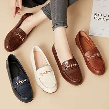 Comfort Boat Flats - DeYashopin White Slip-On Shoes