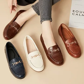 Comfort Boat Flats - DeYashopin White Slip-On Shoes