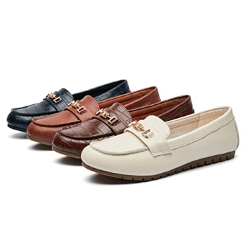 Comfort Boat Flats - DeYashopin White Slip-On Shoes