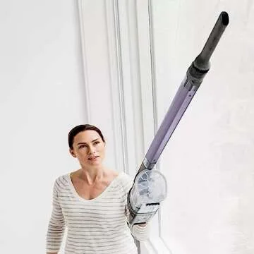 Shark IX141H Pet Cordless Stick Vacuum with Anti-Allergen Complete Seal, XL Dust Cup, LED Headlights, Removable Handheld, 40min Runtime, Grey/Purple, 7.5 lbs (Renewed)