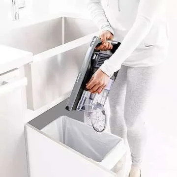 Shark IX141H Pet Cordless Stick Vacuum with Anti-Allergen Complete Seal, XL Dust Cup, LED Headlights, Removable Handheld, 40min Runtime, Grey/Purple, 7.5 lbs (Renewed)