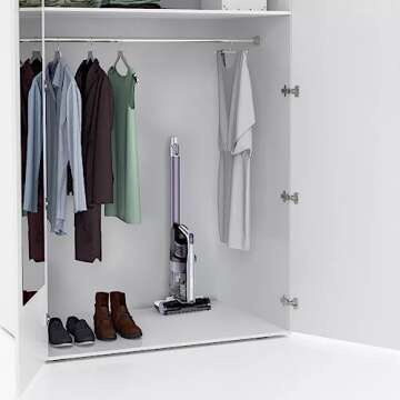 Shark IX141H Pet Cordless Stick Vacuum with Anti-Allergen Complete Seal, XL Dust Cup, LED Headlights, Removable Handheld, 40min Runtime, Grey/Purple, 7.5 lbs (Renewed)