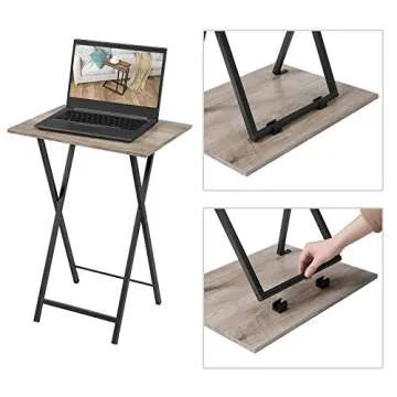 HOOBRO Folding TV Tray Tables - Durable & Stylish