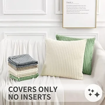 Simmore Double-Sided Flannel Throw Pillow Covers 18x18