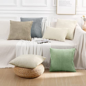 Simmore Double-Sided Flannel Throw Pillow Covers 18x18