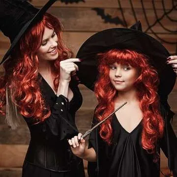 12 Black Witch Hats & 16 3D Bats for Halloween Decor