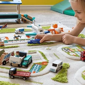 IVI 3D Mini City Play Carpet for Kids - Safe & Fun