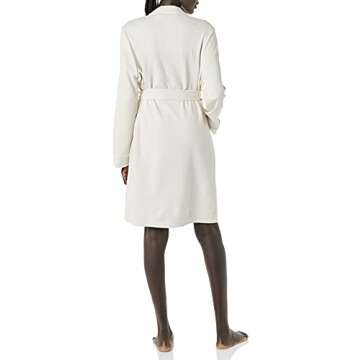 Lightweight Waffle Mid-Length Robe for Women in Plus Size