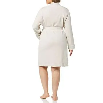 Lightweight Waffle Mid-Length Robe for Women in Plus Size