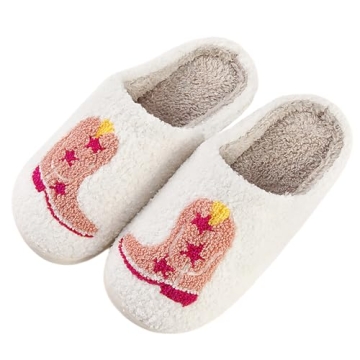 Cozy Cowgirl Boot Slippers for Women | Plush & Stylish