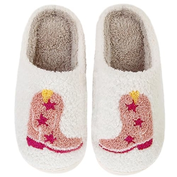 Cozy Cowgirl Boot Slippers for Women | Plush & Stylish