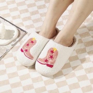 Cozy Cowgirl Boot Slippers for Women | Plush & Stylish