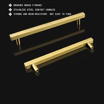 goldenwarm Gold Cabinet Pulls - Stylish 10in Brass Hardware