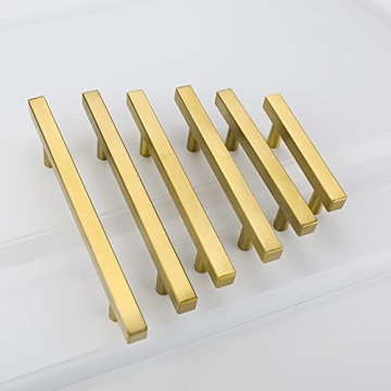goldenwarm Gold Cabinet Pulls - Stylish 10in Brass Hardware