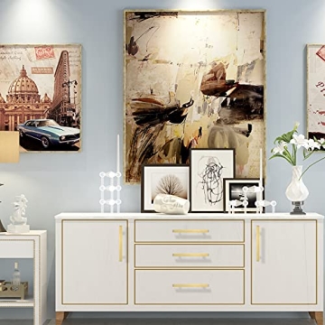 goldenwarm Gold Cabinet Pulls - Stylish 10in Brass Hardware