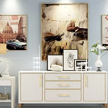 goldenwarm Gold Cabinet Pulls - Stylish 10in Brass Hardware