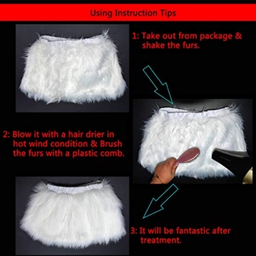 LED Fur Skirt Mini Light Up Tutu for Festivals and Parties